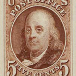Benjamin Franklin first stamp