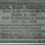 Sam Houston tomb inscription