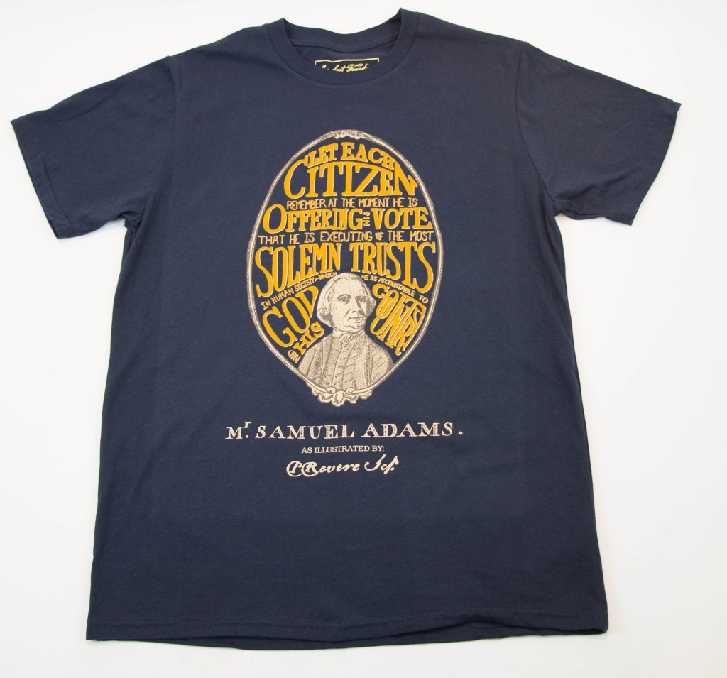 Samuel Adams on Voting Accountability t-shirt